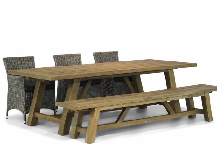 Garden Collections Dublin/Lazio 260 cm dining tuinset 5-delig – Grijs-antraciet