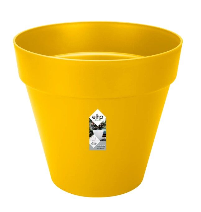 Elho Loft Urban Rond Wielen dia 50 cm bloempot oker – geel