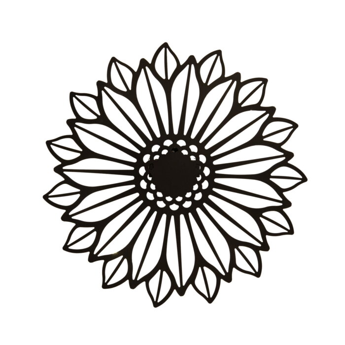 Annas collection Zonnebloem solar metaal 38×5,5×38 cm zwart Anna’s Collection