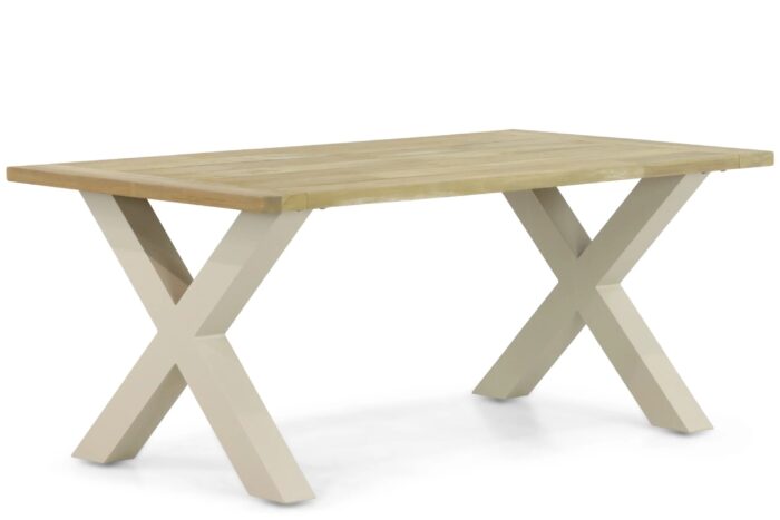 Lifestyle Garden Furniture Cardiff dining tuintafel 180 x 100 cm – Taupe-naturel-bruin