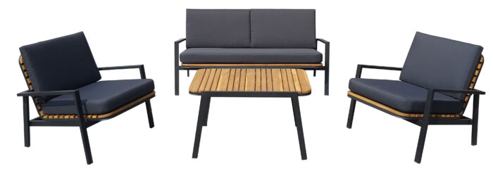 Aluminium loungeset Dexter 4 personen