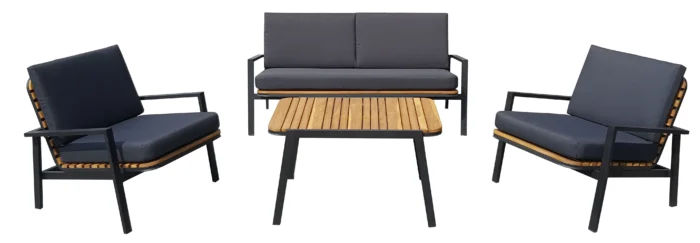 Aluminium loungeset Dexter 4 personen