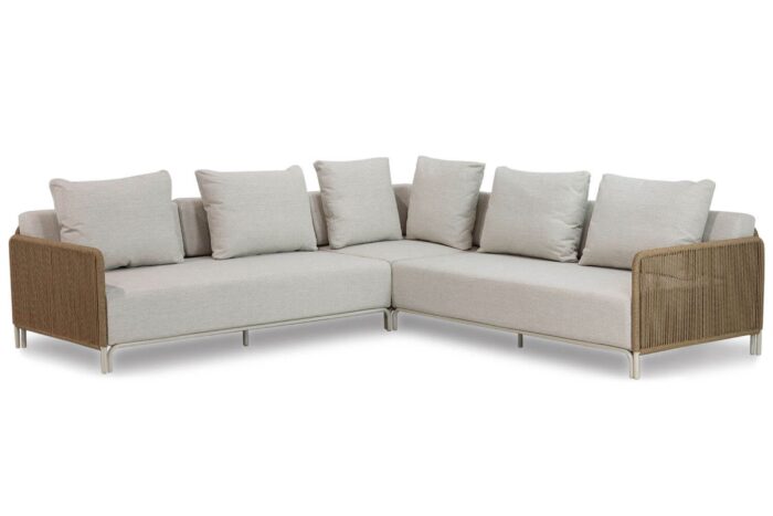 Coco Colorado hoek loungeset 3-delig – Taupe-naturel-bruin