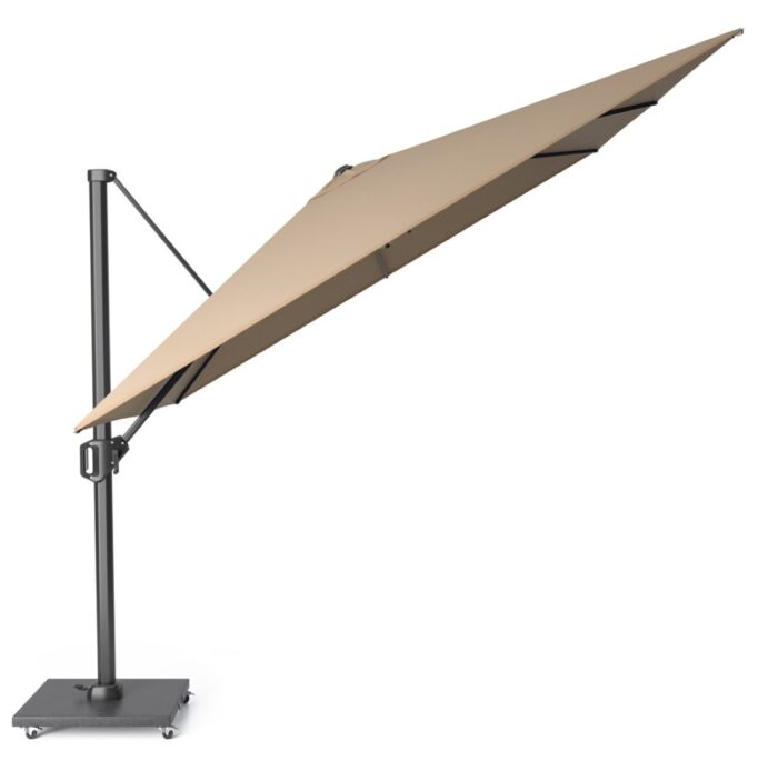 Platinum Zweefparasol Challenger T1 3×3 meter Taupe zonwering – tweekleurig