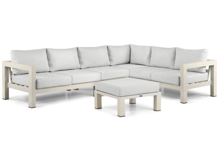 Lifestyle Garden Furniture Luca hoek loungeset 5-delig – Taupe-naturel-bruin