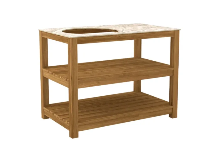 Big Green Egg Passion Grills | Buitenkeuken Onderdeel | Milano Tafel | 120 x 76 cm | Albastro Cream