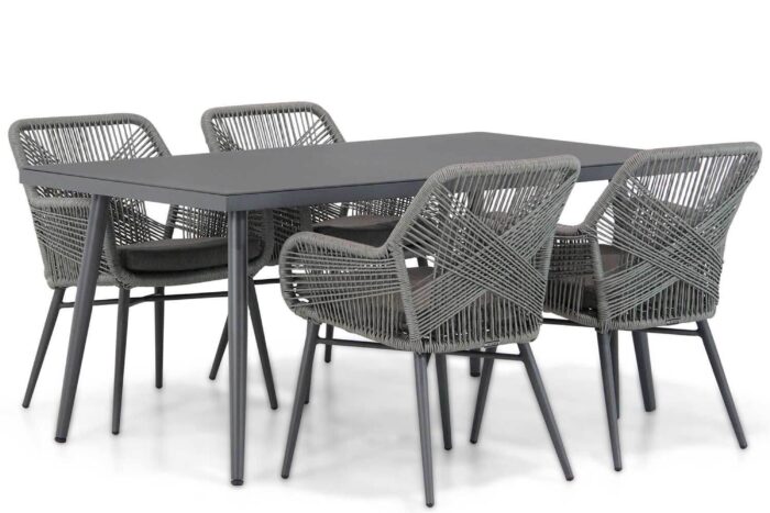 Lifestyle Garden Furniture Advance/Valencia 170 cm dining tuinset 5-delig – Grijs-antraciet
