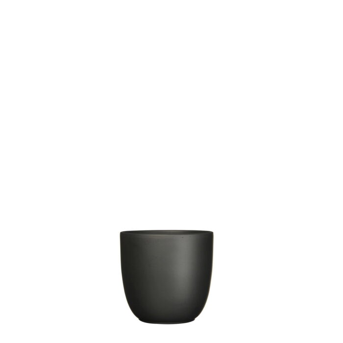Mica decorations Bloempot Pot rond es/10.5 tusca 11 x 12 cm zwart mat Mica