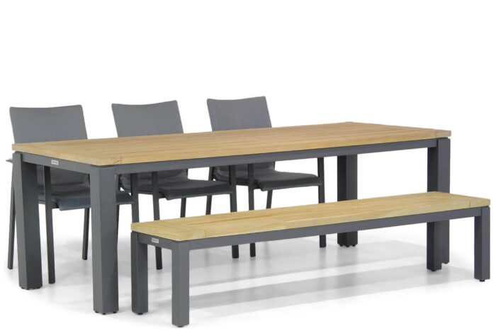 Lifestyle Garden Furniture Brandon/Veneto 230 cm dining tuinset 5-delig – Grijs-antraciet
