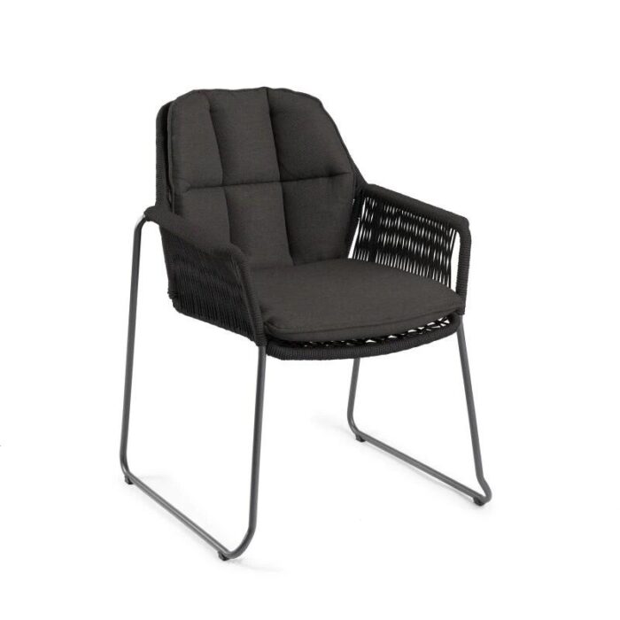 Tierra outdoor Rivera Diningstoel Black – tweekleurig