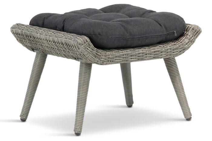 Garden Collections Dover lounge voetenbank – Grijs-antraciet
