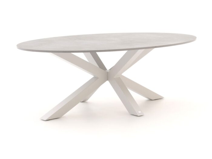 Bellagio tuinmeubelen Induno Ellips dining tuintafel 200x110cm – Wit