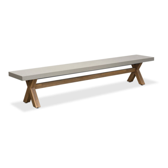 BUITEN living Norwich dining tuinbank | betonlook | 250cm