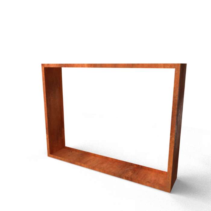 Geroba Egura Cortenstaal Houtopslag 2000 x 385 x 1500 mm – bruin