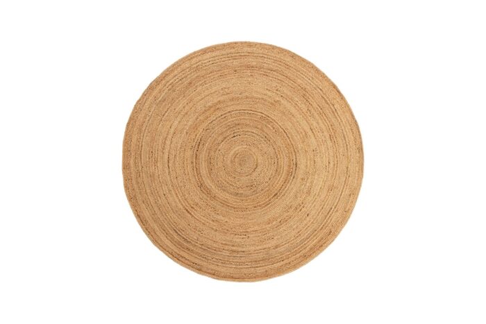 Vloerkleed Jute Jutta 200 cm rond – Transparant