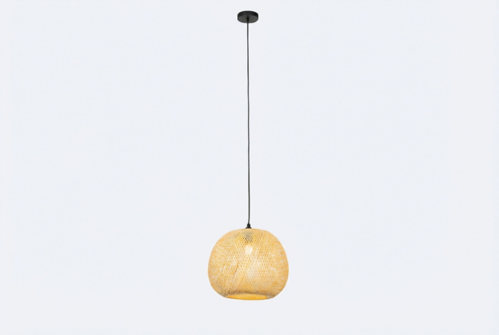 Oosterse buiten hanglamp bamboe IP44 Rafael – Taupe-naturel-bruin