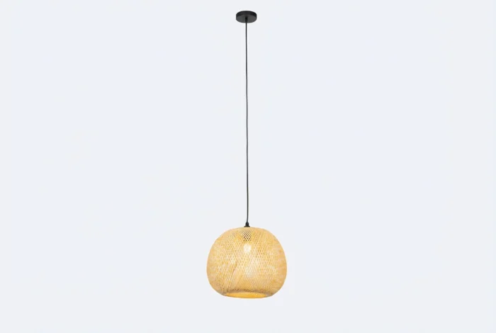 Oosterse buiten hanglamp bamboe IP44 Rafael - Taupe-naturel-bruin