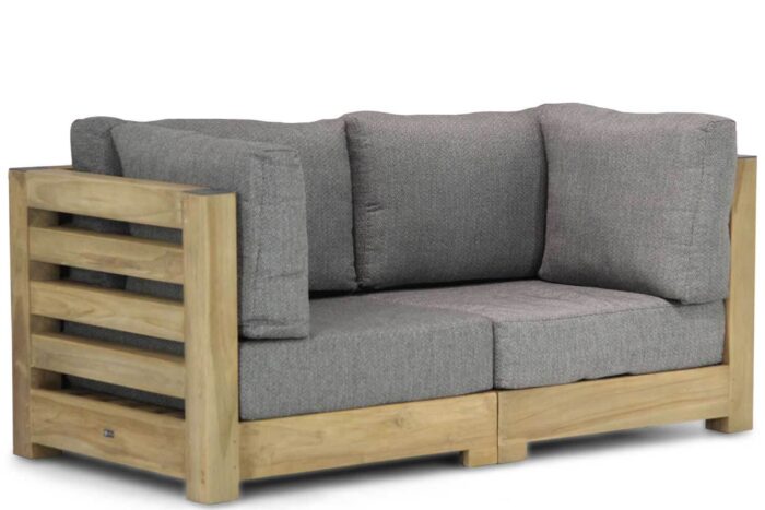 Santika Furniture Levante lounge tuinbank 2-delig – Old teak greywash
