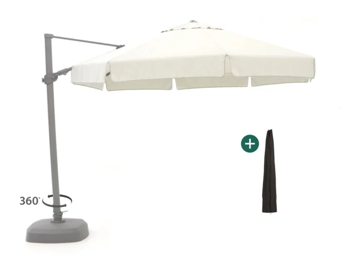 Shadowline Miami zweefparasol ø 350cm - Wit