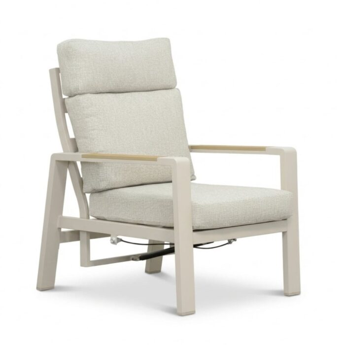 LUX outdoor living Manhattan loungestoel beige | aluminium + polywood | beige