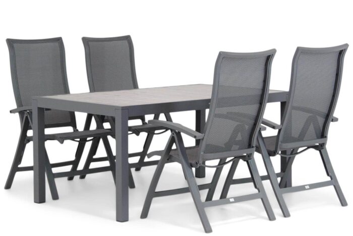Presto Lucardo/Residence 164 cm dining tuinset 5-delig – Grijs-antraciet
