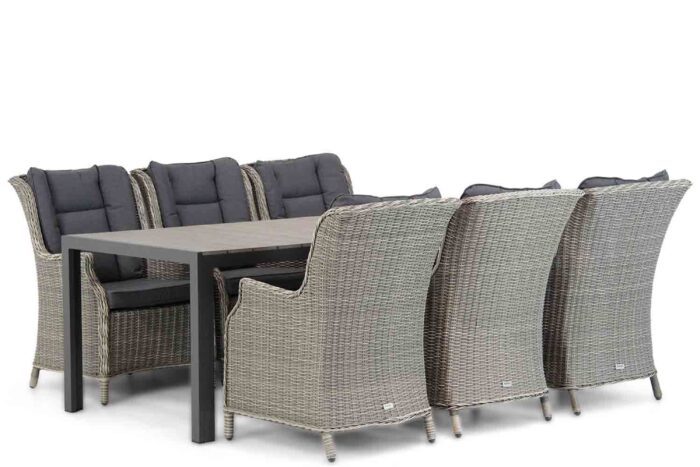 Garden Collections Aberdeen/Young 217 cm dining tuinset 7-delig – Grijs-antraciet