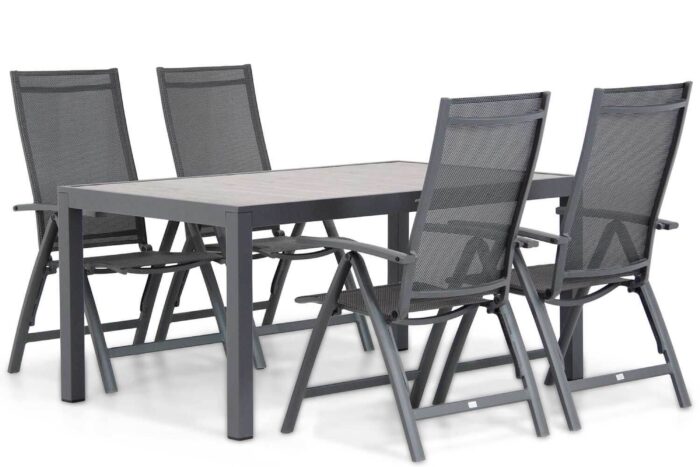 Presto Donato/Residence 164 cm dining tuinset 5-delig – Grijs-antraciet