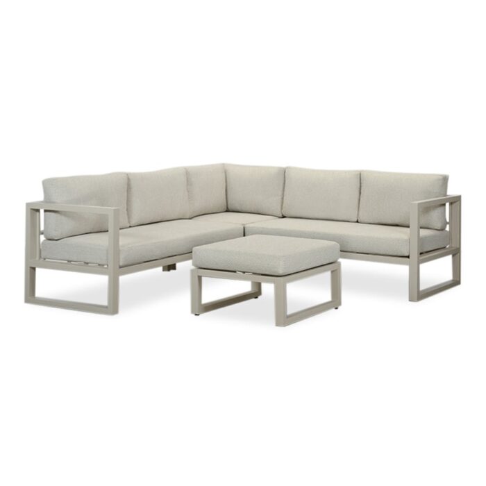 LUX outdoor living Cordoba hoek loungeset 6 personen | aluminium | beige | 4-delig 228x228cm