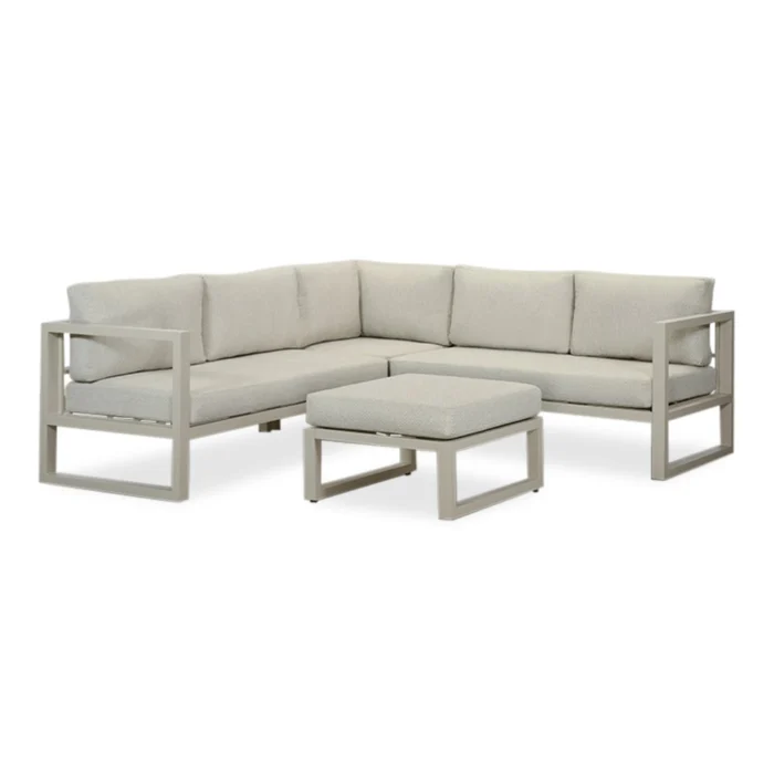 LUX outdoor living Cordoba hoek loungeset 6 personen | aluminium | beige | 4-delig 228x228cm