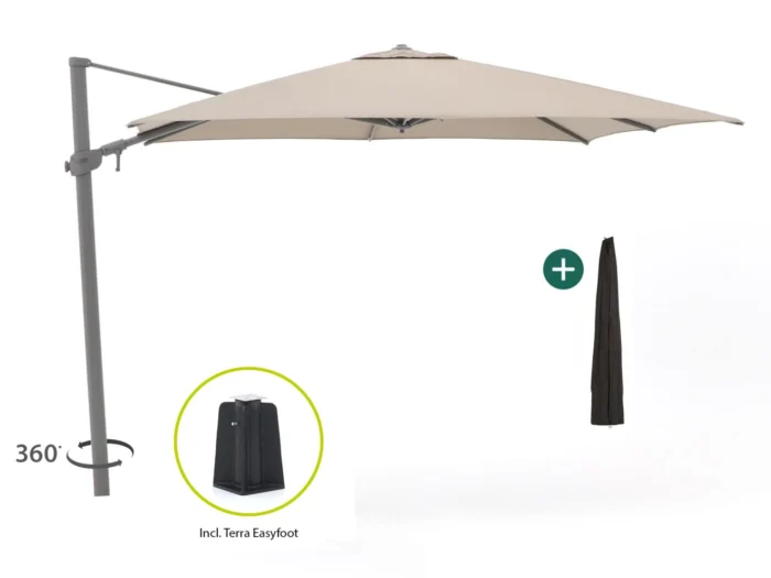 Shadowline Austin zweefparasol 300x300cm - Taupe