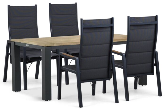Lifestyle Garden Furniture Essence/Veneto 180×90 cm dining tuinset 5-delig – Grijs-antraciet
