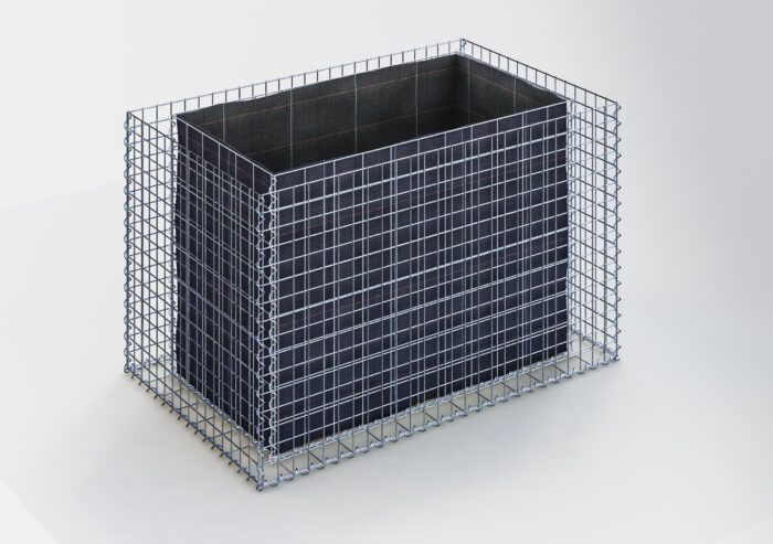 Gabiona Deutschland Rechthoekig verhoogd bed 130 cm x 80 cm x 80 cm (L x H x D), maaswijdte 5 x 5 cm, wanddikte 10 cm
