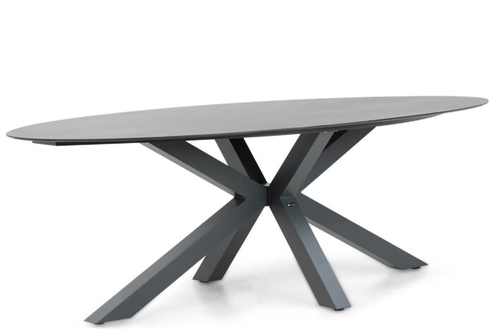 Santika Furniture Ellisse dining tuintafel 240 x 107 cm – Grijs-antraciet