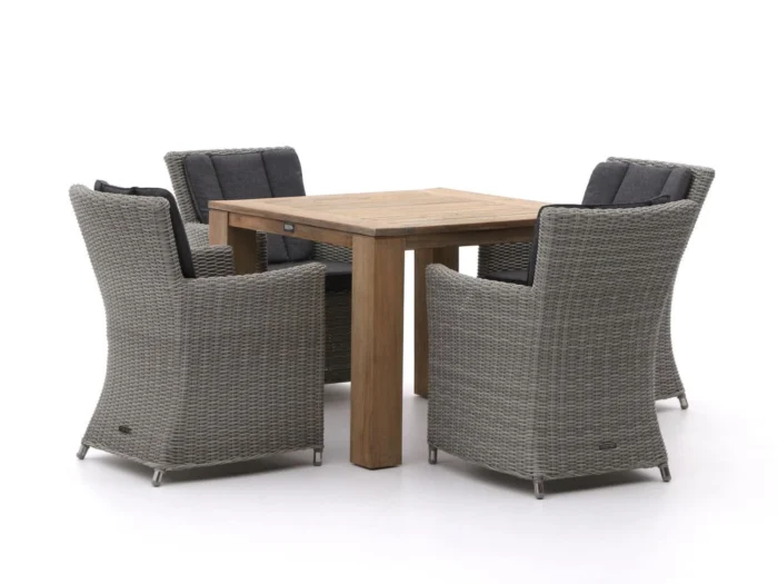 Intenso Furniture Adriano/ROUGH-X 100cm dining tuinset 5-delig - Bruin