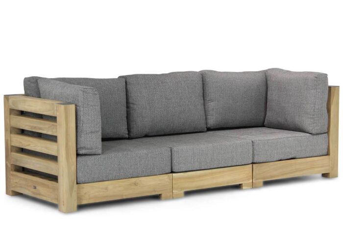 Santika Furniture Levante lounge tuinbank 3-delig – Old teak greywash