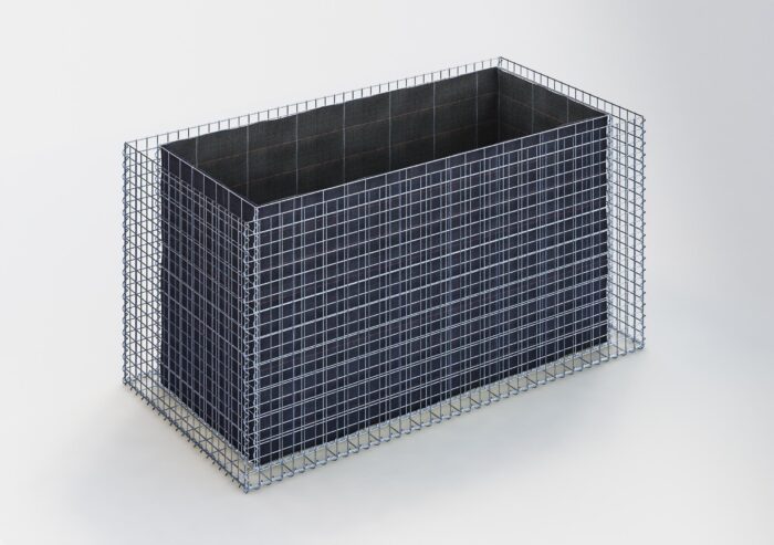 Gabiona Deutschland Rechthoekig verhoogd bed 200 cm x 100 cm x 100 cm (L x H x D), maaswijdte 5 x 5 cm, wanddikte 10 cm
