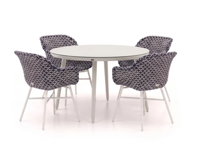 Hartman tuinmeubelen Delphine/Sophie Studio ø128cm dining tuinset 5-delig - Wit