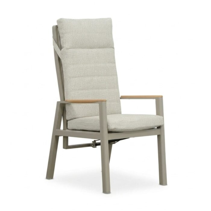 LUX outdoor living Brighton dining tuinstoel | aluminium + teak | beige