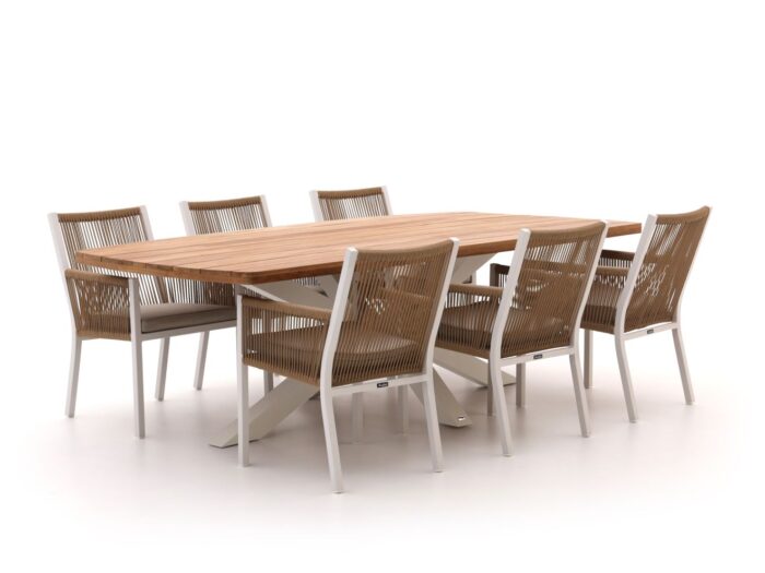Manifesto Furniture Manifesto Rivola/Induno Deens ovaal 240cm dining tuinset 7-delig Laagste prijsgarantie!