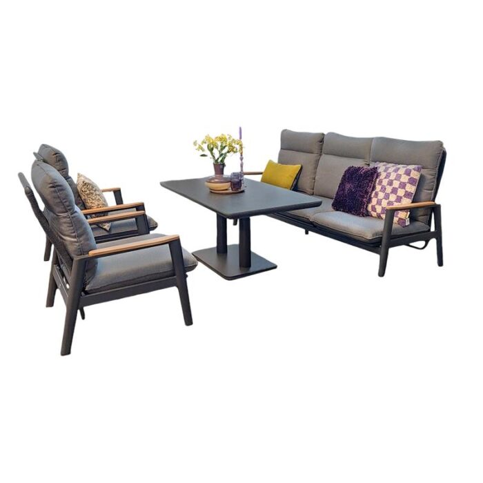 Trestino Beauval Lounge- diningset Antraciet