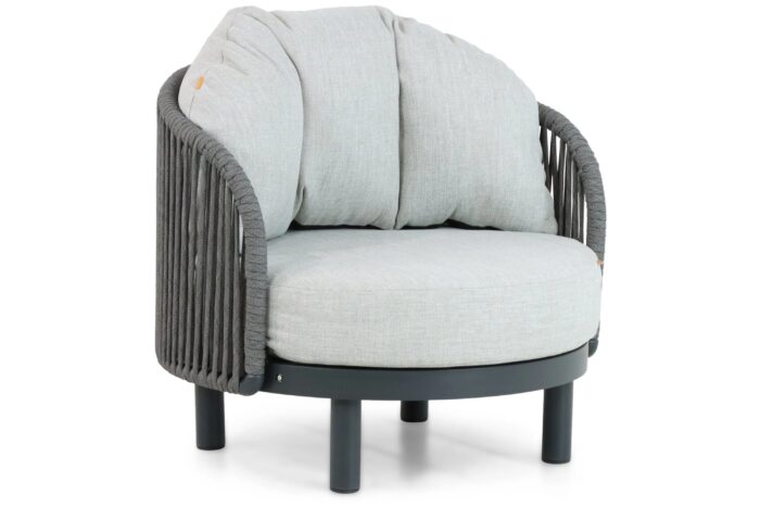 Santika Furniture Nanda lounge tuinstoel – Grijs-antraciet
