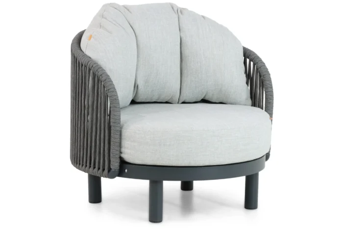 Santika Furniture Nanda lounge tuinstoel - Grijs-antraciet