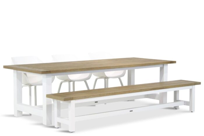 Hartman Sophie element/Los Angeles 260 cm dining tuinset 5-delig – Wit