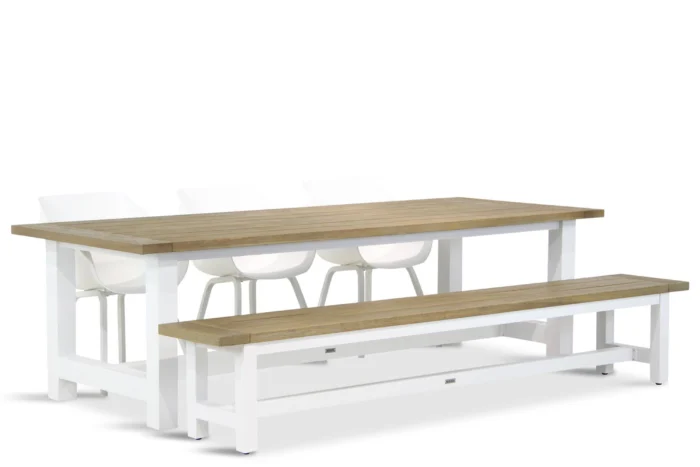 Hartman Sophie element/Los Angeles 260 cm dining tuinset 5-delig - Wit
