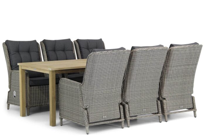 Garden Collections Kingston/Weston 210 cm dining tuinset 7-delig – Grijs-antraciet