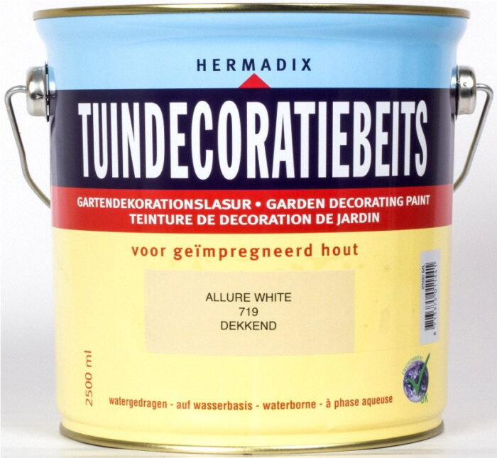 Hermadix Tuindecoratiebeits 719 allure white 2500 ml – wit