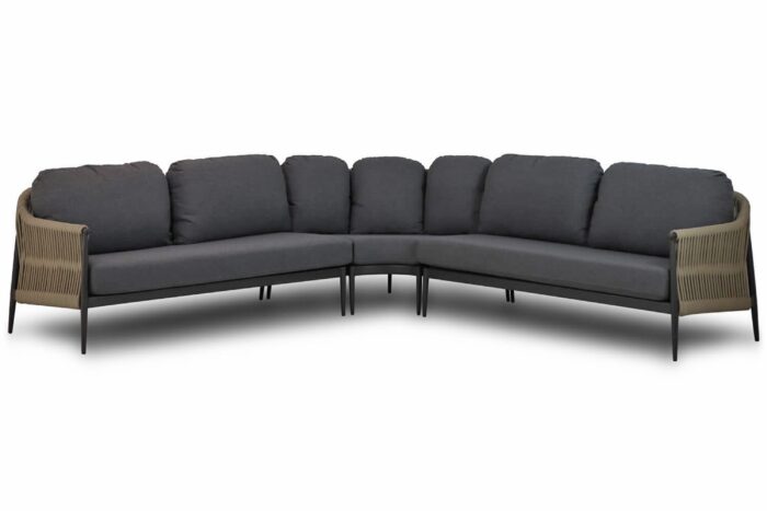 Coco Romeo hoek loungeset 3-delig – Taupe-naturel-bruin