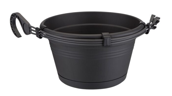 Elho Bloempot Green basics hangschaal 28 cm living black – zwart