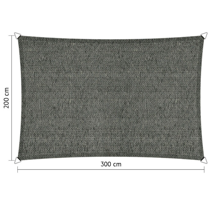Shadow comfort Rechthoek schaduwdoek 2,00×3,00 m Mystic sand grey – beige