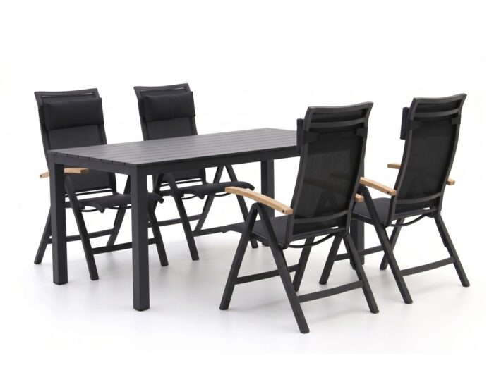 Bellagio tuinmeubelen Bellagio Lugo/Menzano 160cm dining tuinset 5-delig verstelbaar Laagste prijsgarantie!